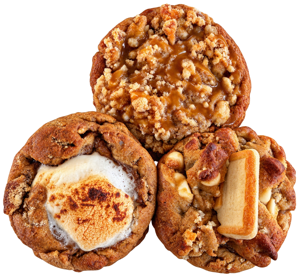 Sweet Potato Soufflé, Banana Pudding, and Caramel Dutch Apple Pie fall cookies from Treats You Wright
